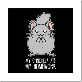 My chinchilla at my homework Posters and Art